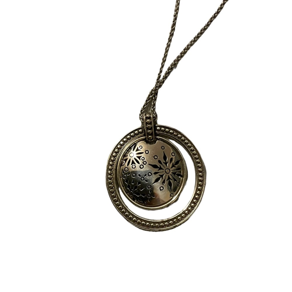 Brighton Snowflake Reversible Rhinestone Silver N… - image 2